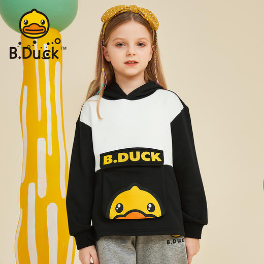 B.Duck小黄鸭童装春秋带帽卫衣(加绒）105-150 BF3208922 商品图0