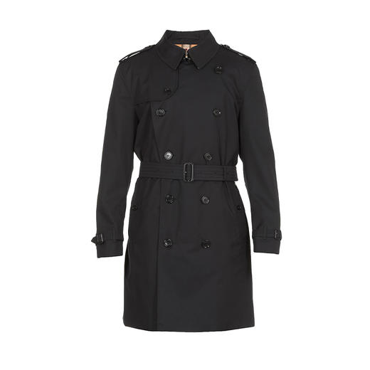 BURBERRY 巴宝莉 男士肯辛顿版型 - 中长款 Trench 束腰风衣 黑色 8028105 A1177 商品图0
