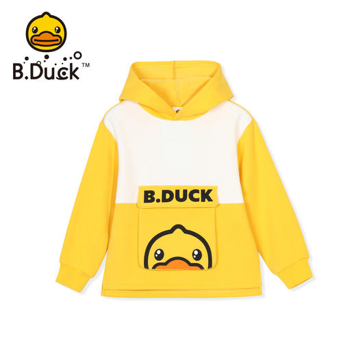 B.Duck小黄鸭童装春秋带帽卫衣(加绒）105-150 BF3208922 商品图7