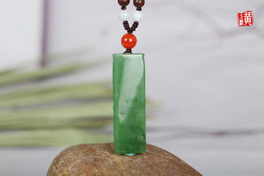 和田碧玉 精雕【竹节】吊坠 商品图3