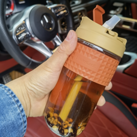 梦娴自用☀️乐扣乐扣新款便携一盖双用/玻璃水杯吸管带盖咖啡杯