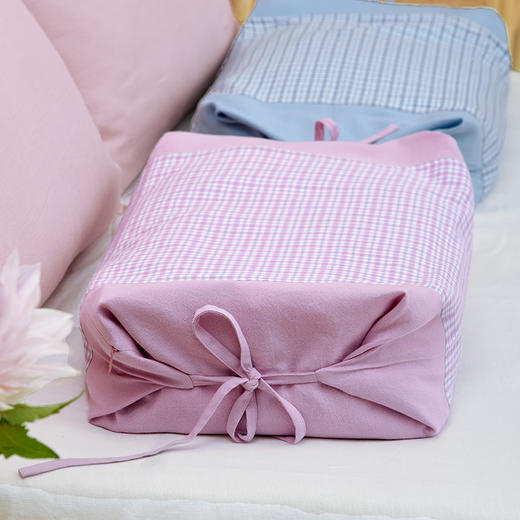 清新方格系列调节枕夏季单人护颈枕 商品图1