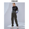 VIMAGE纬漫纪品牌女装秋款时尚显瘦宽松工装休闲高腰收脚长裤女裤V1405012 商品缩略图0