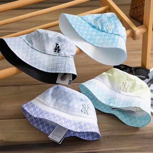 价值79000韩元 出口韩国！韩国ML*B刺绣字母新款经典花渐变渔夫帽/遮阳帽 男女同款 满印LOGO 四季可搭配 带防伪镭射吊牌 商品图6