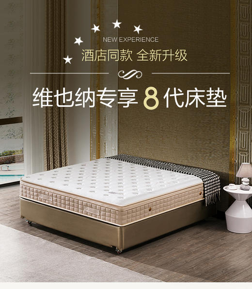 【深睡好物】维也纳八代床垫 零压力亲水棉 独立弹簧互不干扰 双面可用（尺寸可选） 商品图1
