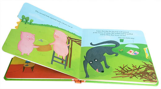 三只小猪 英文原版 The Three Little Pigs 机关操作纸板书 经典童话故事书 儿童英语启蒙早教认知 英文版进口原版书籍 商品图1