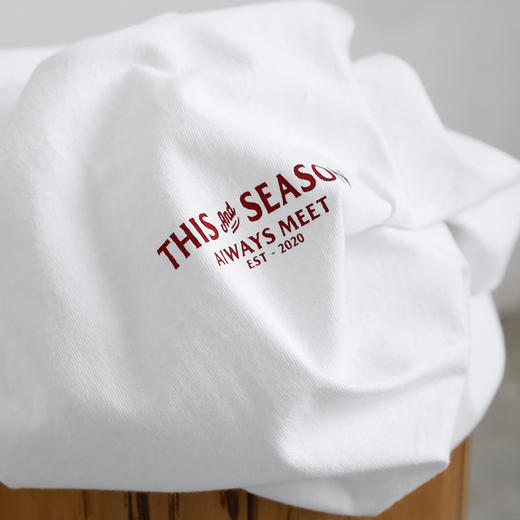 【印花咔叽短袖】白色内搭t恤纯棉宽松男女情侣打底上衣 商品图0