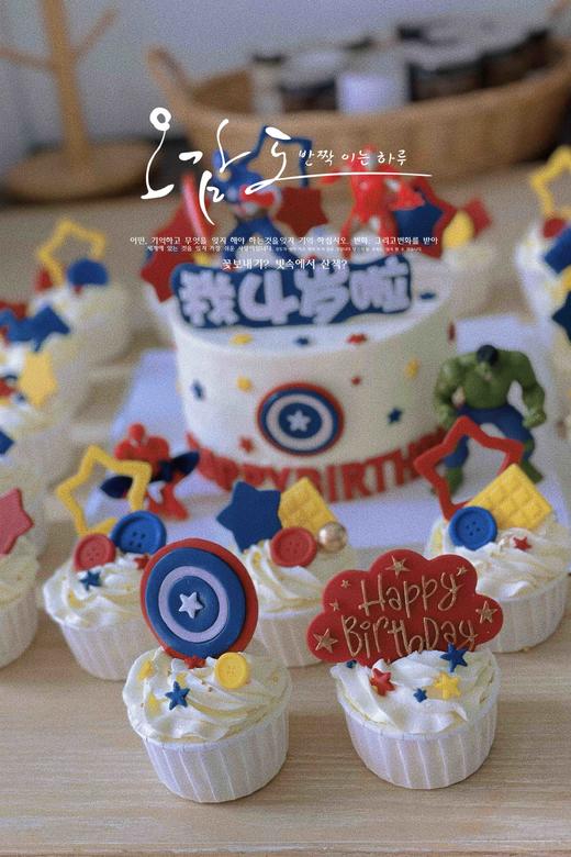 漫威动画：复仇者联盟主题蛋糕，可搭配杯子蛋糕 商品图7