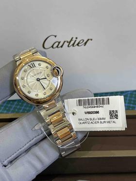 卡地亚Cartier蓝气球石英女表（玫瑰间金带钻款），地表醉强，天花板复刻