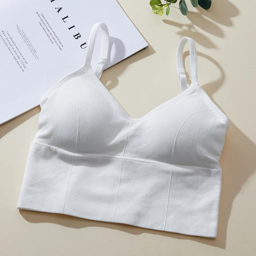 雅黛丽可外穿薄杯美背吊带背心立体无痕舒适内衣女文胸 商品图2