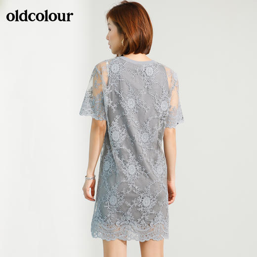 oldcolour欧珂专柜假两件蕾丝连衣裙女中长款20夏M23101337 商品图1