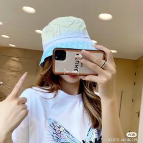 价值79000韩元 出口韩国！韩国ML*B刺绣字母新款经典花渐变渔夫帽/遮阳帽 男女同款 满印LOGO 四季可搭配 带防伪镭射吊牌