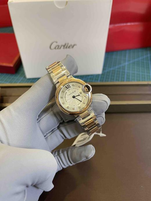 卡地亚Cartier蓝气球石英女表（玫瑰间金带钻款），地表醉强，天花板复刻 商品图1