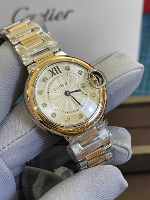卡地亚Cartier蓝气球石英女表（玫瑰间金带钻款），地表醉强，天花板复刻 商品图6