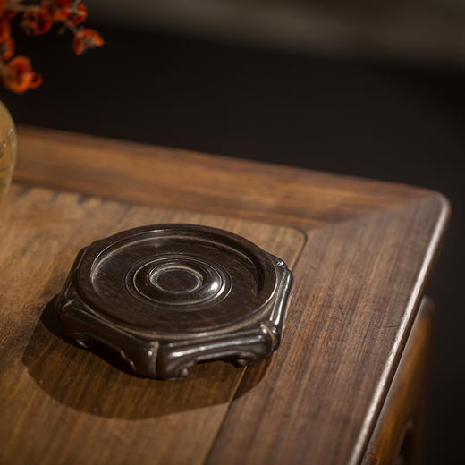 清代 红木六角器座 商品图2