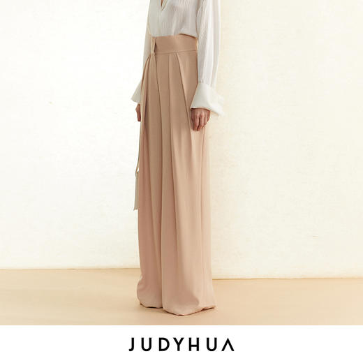 JUDYHUA 皱褶设计直筒裤 商品图1