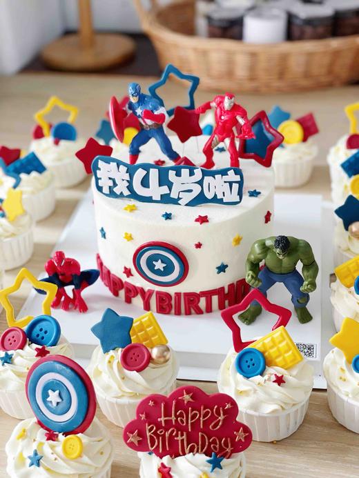 漫威动画：复仇者联盟主题蛋糕，可搭配杯子蛋糕 商品图4