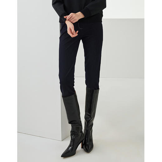 EITIE爱特爱春秋新款高腰气质通勤显瘦裤子6305001 商品图1