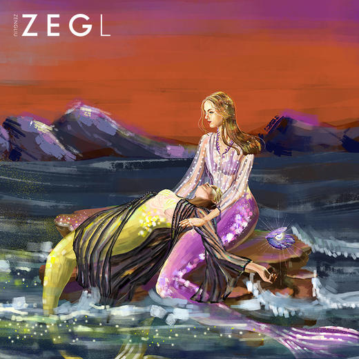 ZEGL设计师美人鱼耳环女气质长款流苏耳坠星星耳钉耳饰2021年新款 商品图2