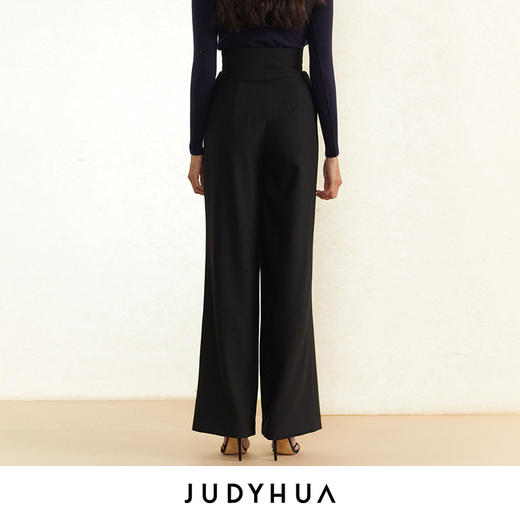 JUDYHUA 皱褶设计直筒裤 商品图5