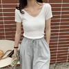 皇家丽美V领短袖针织空调衫SZ2632 商品缩略图3