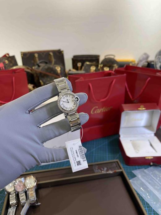 卡地亚Cartier蓝气球石英女表（28mm外圈带钻款），地表醉强，天花板复刻 商品图1