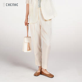 臣禾 老钱风棉麻西裤K212062404