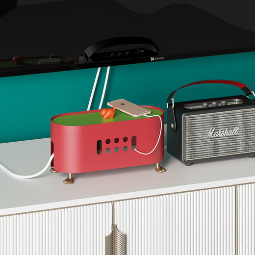 [空之喵喵]猫爪电线整理盒插座插排收纳盒数据线理线器电源集线器 商品图2