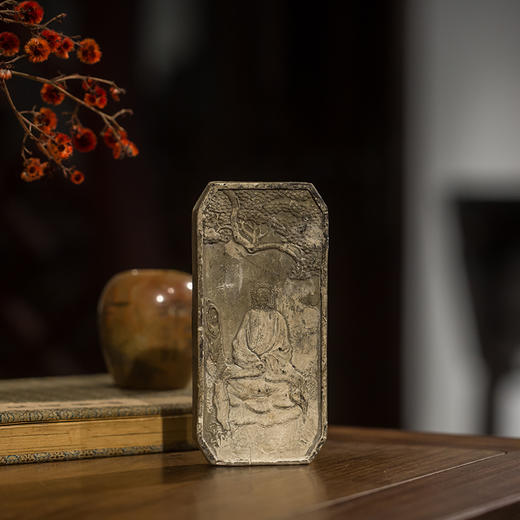 清代 释迦摩尼得道图白墨 商品图0