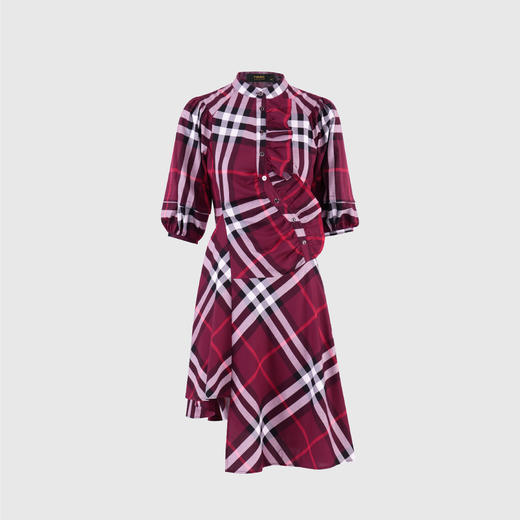 异形抽皱荷叶连衣裙 商品图0