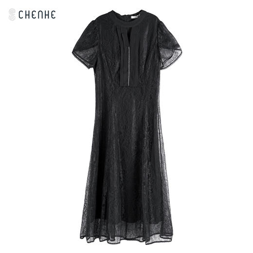 【花瓣袖礼服裙】臣禾立体修身裁剪连衣裙9212024476 商品图10