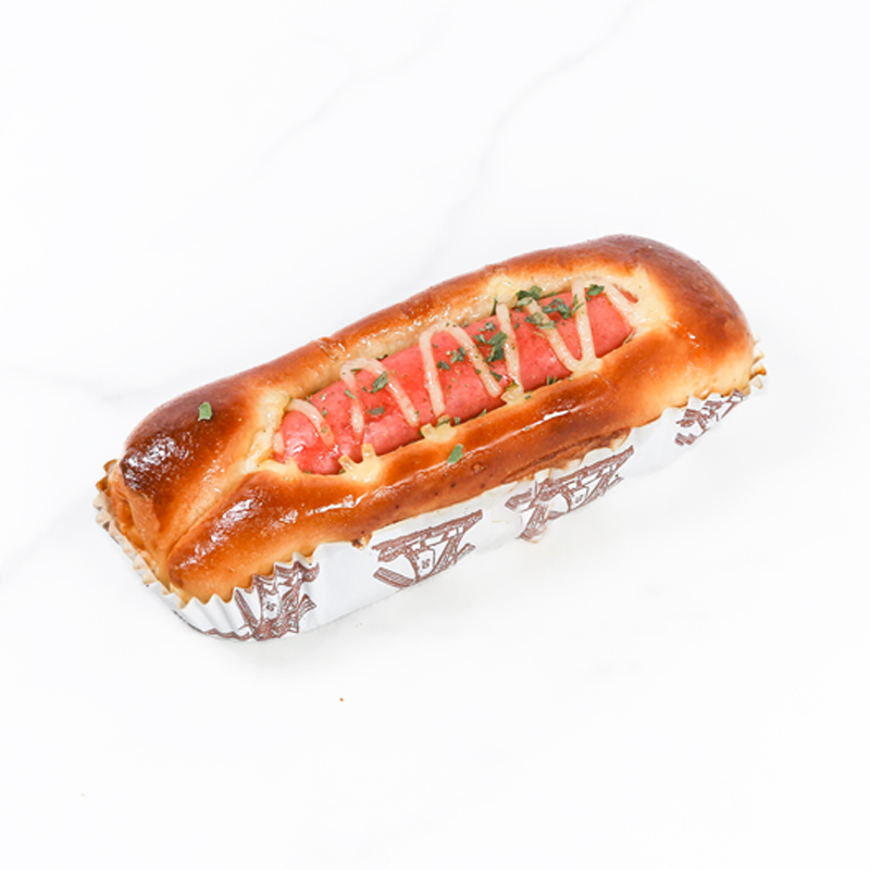 【意式热狗】巨巨巨好吃的丹麦小热狗，外皮酥酥的，配着沙拉酱很好吃！