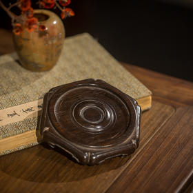 清代 红木六角器座