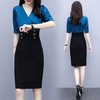 夏装新款女人味气质V领个性开叉裙摆修身连衣裙 HR-JY2019-1 商品缩略图3