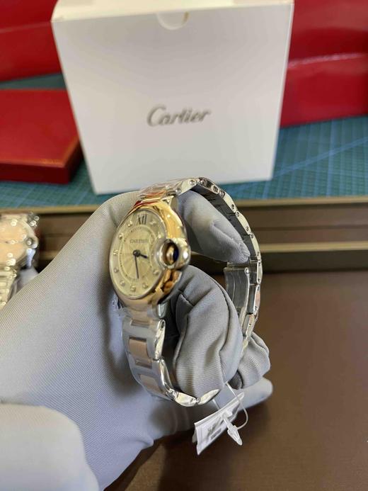 卡地亚Cartier蓝气球石英女表（玫瑰间金带钻款），地表醉强，天花板复刻 商品图3