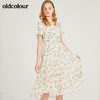 oldcolour欧珂印花高腰短袖连衣裙女中长款20夏M23101324 商品缩略图3