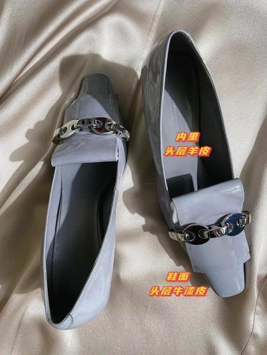 【断码特惠不退换】法式复古精致搭扣方头单鞋  轻she代工厂定制款  北京SKP商场的奢chi品牌代工厂 头层漆牛皮 内里羊皮  气质百搭款 商品图2