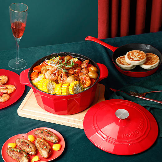 乐美雅- moltobella珐琅炖锅25cm-幻彩臻钻 商品图1