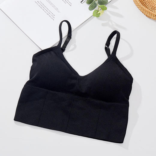 雅黛丽可外穿薄杯美背吊带背心立体无痕舒适内衣女文胸 商品图4