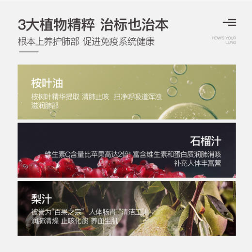 【源自新西兰的黄金清肺液】新西兰进口AUBotanybri黄金清肺饮  专注烟肺 吸烟防雾霾清瘟护肺化痰保健饮 商品图3