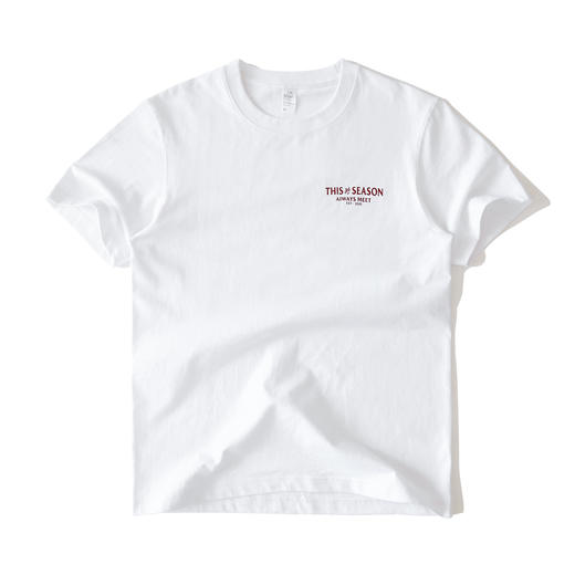 【印花咔叽短袖】白色内搭t恤纯棉宽松男女情侣打底上衣 商品图4