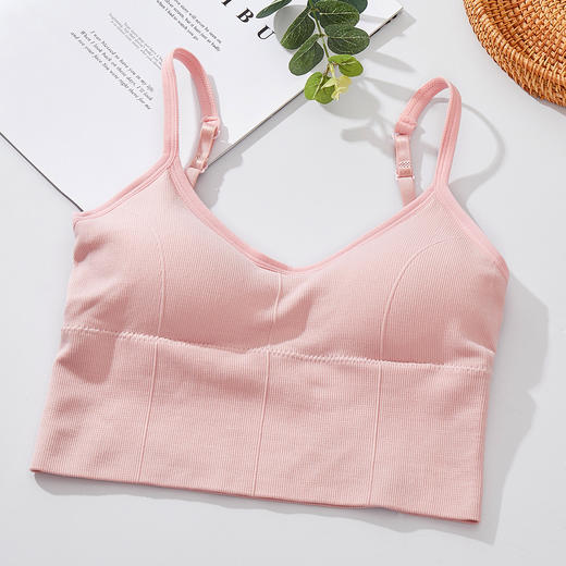 雅黛丽可外穿薄杯美背吊带背心立体无痕舒适内衣女文胸 商品图1