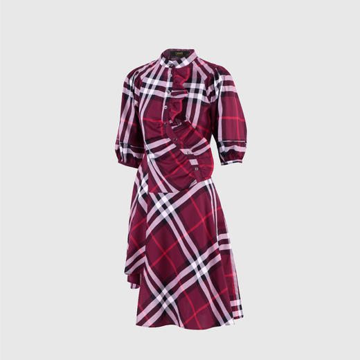 异形抽皱荷叶连衣裙 商品图1