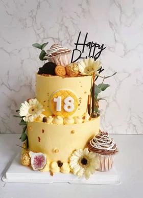 森系双层纸杯蛋糕