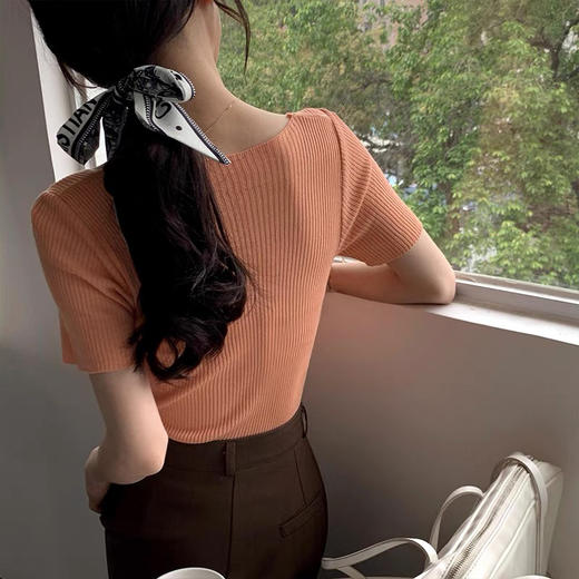 皇家丽美V领短袖针织空调衫SZ2632 商品图1