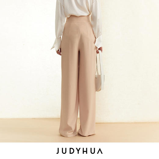 JUDYHUA 皱褶设计直筒裤 商品图2