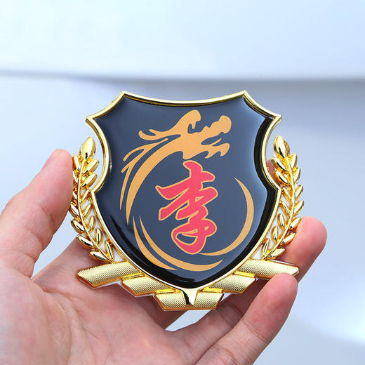 百家姓车贴 创意个性侧窗贴大号金属立体侧标VIP尾标 商品图5