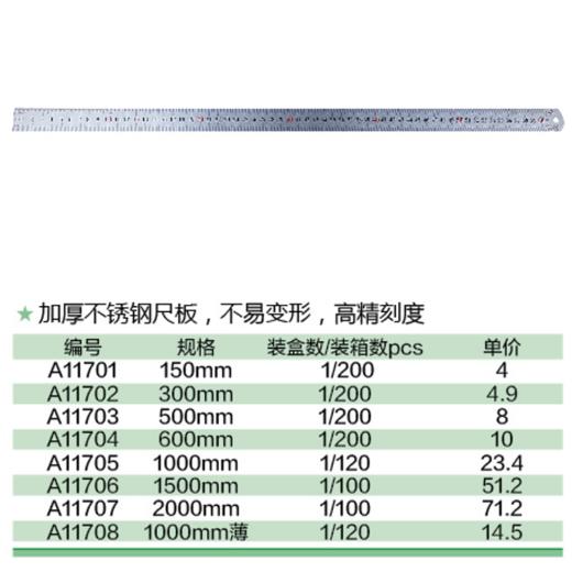 加厚钢直尺 商品图1