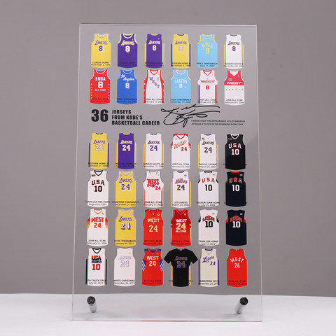 球迷用品球星科比球衣摆件职业生涯36件球衣纪念品相册摆件詹姆斯篮球手办 商品图5