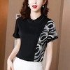 MZ104754夏季潮款短袖宽松设计感女士醋酸绸缎衬衫 商品缩略图0